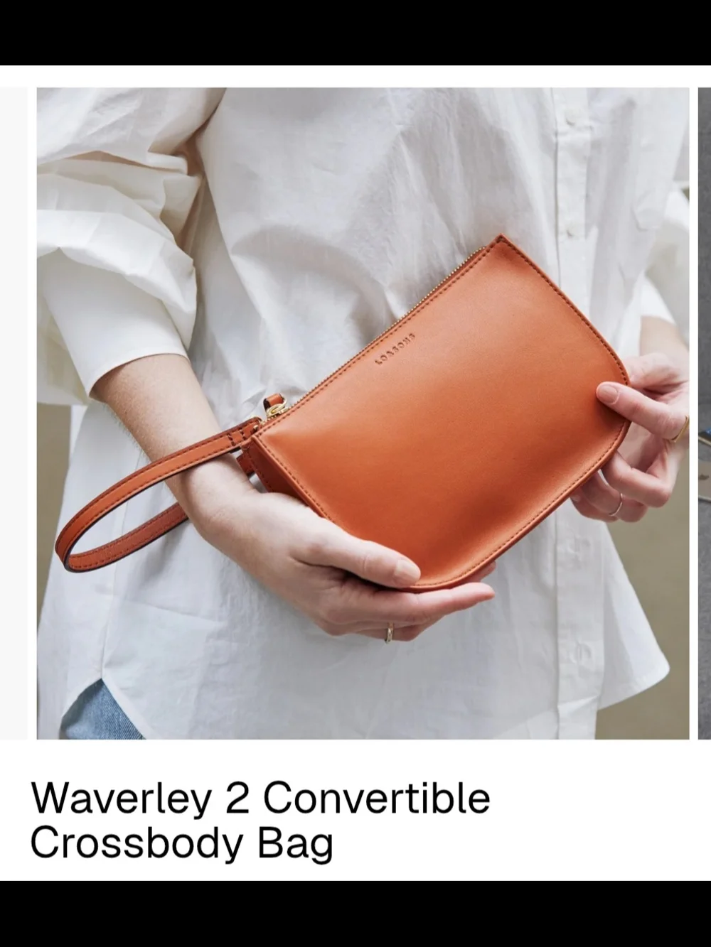 Lo&Son Waverley2 Convertible Crossbody In Saffiano Leather (L)